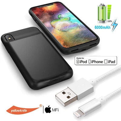 $69.34 • Buy Ultra-Slim Battery Case Backup Power Bank Charger Charging Cable For IPhone X AU