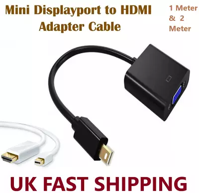 DP Display Port Male To VGA Female Adapter Lead Converter Cable UK⭐⭐⭐⭐⭐ • £3.03