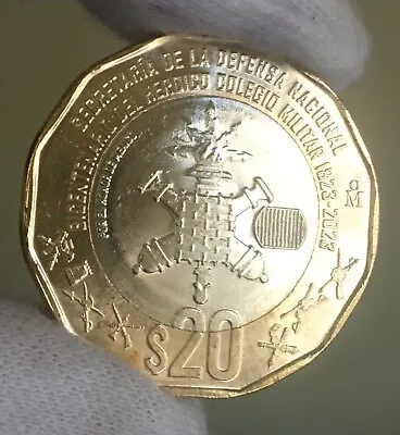 Mexico 2023 Bimetallic 20 Pesos Coin Bicentenario Del Heroica Colegio Militar  • $6.50