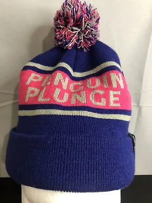 Penguin Plunge Pink & Blue Beanie W/ Pompom Special Olympics Vermont Beanie • £12.30