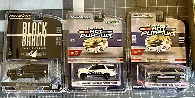 1:64 GreenLight 2022 Chevrolet Tahoe Police Pursuit Hobby Ex Lot 3 Vehicles • $17.95