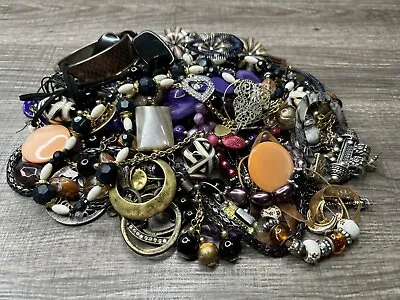 VINTAGE & MODERN 1.8 LB JEWELRY LOT Bulk Crafting Junk Broken DIY Parts Redesign • $14.95