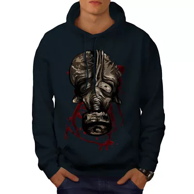 Wellcoda Mask Scary Creepy Mens Hoodie Blood Casual Hooded Sweatshirt • £25.99