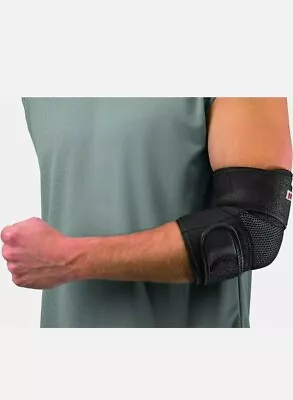 One Size Fits Most Black Adjustable Elbow Support For Sore Weak Injured Elbows! • $19.95