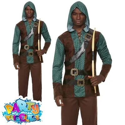 £29.49 • Buy Adult Forest Archer Robin Hood Costume Mens Deluxe World Book Day Fancy Dress 