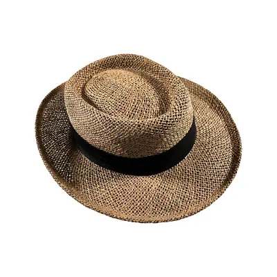 Vintage New York Hat Company 100% Straw Fedora One Size Unisex Tan Brown Panama • $21.88