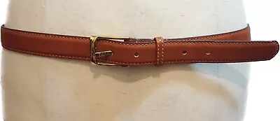 $85 • Buy YSL Saint Laurent Vtg Womens Belt Saddle Leather 126410-3X 38/95 Brown Taiwan