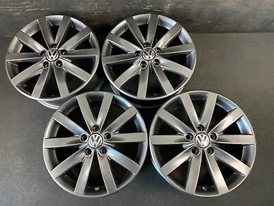 (4) VW Volkswagen Golf Jetta Gloss Gray Powder Coat Wheels Rims + Caps 17  69936 • $895