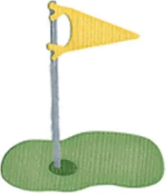 QuicKutz Putting Green Golfing Crazy Golf Cutting Die  2 Die Set - 2 X 2  - 0366 • £4.25
