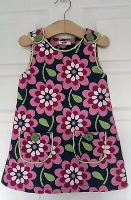 £9.99 • Buy Baby Boden Girls Cord Floral Pinafore Dress Size 18-24 Months VGC