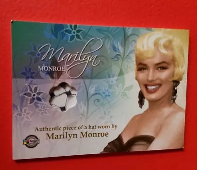 Marilyn Monroe Celebrity Worn Hat Swatch Relic Card 2007 Breygent Hollywood • $79.95