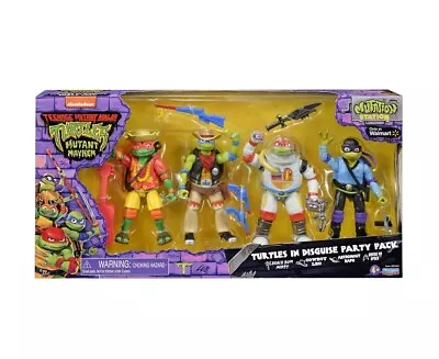 TMNT Mutant Mayhem *Turtles In Disguise Party Pack* Playmates Walmart Exclusive • $29.99