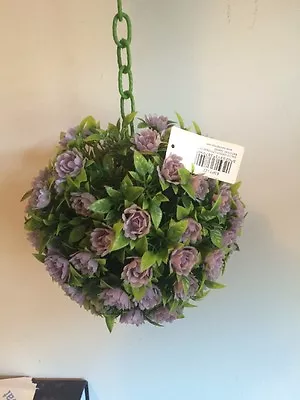 £11.99 • Buy Landon Tyler 20.5 Cm Decorative Purple Flower Rose Ball