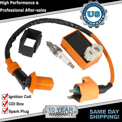 Performance Racing Ignition Coil Spark Plug CDI Box GY6 50cc 125cc 150cc Scooter • $8.29