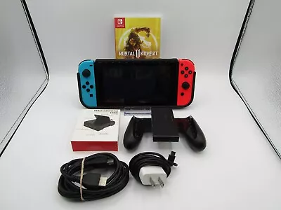 Nintendo Switch 32GB Gray Console With Neon Red And Neon Blue Joy-Con • $179.50