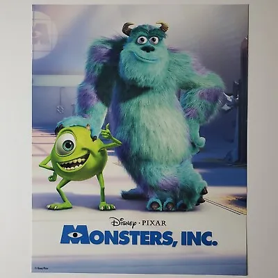 Monsters Inc. Mini Poster Pixar Disney Lithograph Sullivan Wazowski 8x10 • $12