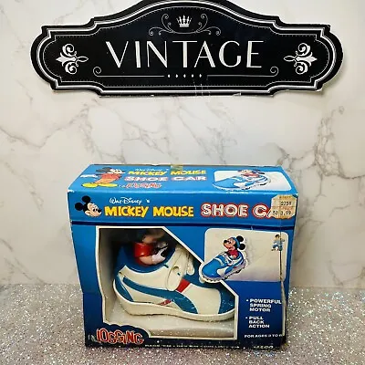 Vintage 1982’ Illco Walt Disney’s Mickey Mouse Jogging Shoe Car Ages 3-6 NOS • $17.99