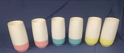 $42.88 • Buy F5 6 6 5/8” Aqua PINK  YELLOW VACRON Bopp-Decker Vacuum Plastic Tumblers Glasses