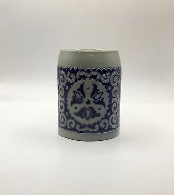 Salt Glazed Goebel Merkelbach Pottery Mug - Gray/blue • $10