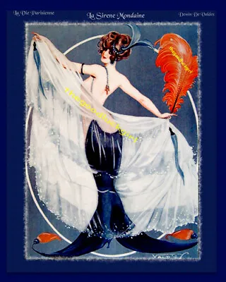 1921 SHOW GIRL MERMAID 8x10 Vintage La Vie Parisienne Valdez Art Print • $14.99