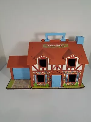 Vintage 1980's Fisher Price Little People Brown Tudor House • $30