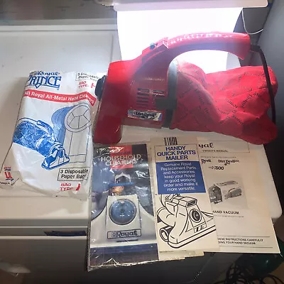 $19.99 • Buy Vintage Royal Dirt Devil Hand Vac Vacuum Model 103 Made In USA W/ Bags Manel Box
