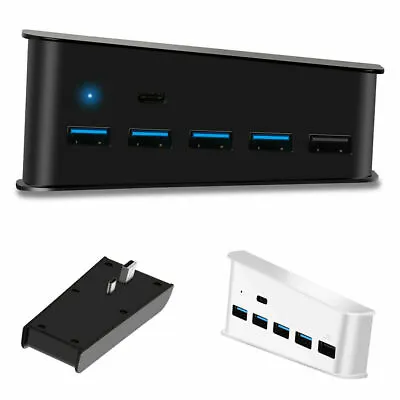 $22.49 • Buy For PS5 PS4 Pro Console 5-Ports Extend USB Hub Adapter High Speed Splitter