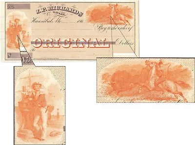 AUTHENTIC! CIVIL WAR – J. P. Richards Banker Draft 186x - Hannibal MO - UNC! • $19.99