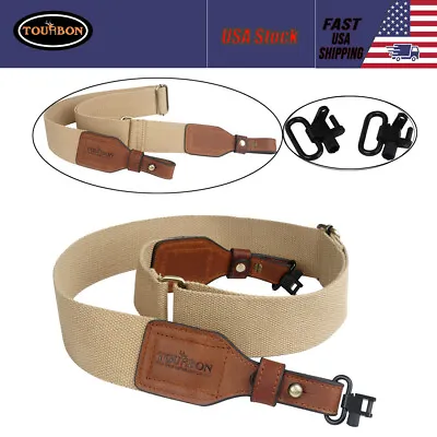 Tourbon Webbing Rifle Slings Shotgun Strap/2 Swivels Gun Mounted Shooting In USA • $10.79