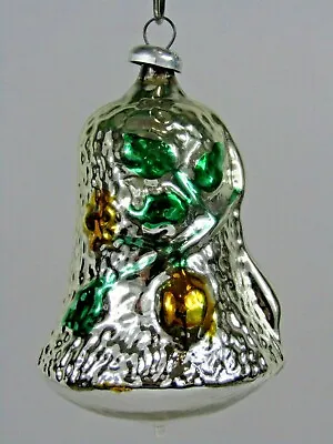 Vintage Blown Glass Berry Embossed On BELL Christmas Ornament Germany • $25