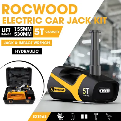 Trolley Jack 5 Ton Tonne Hydraulic Floor Car Electric RocwooD 12V Impact Wrench • $161.78