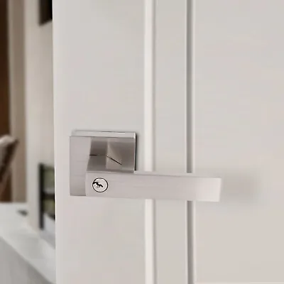 $68.40 • Buy 5x Door Lever Privacy Passage Handle Interior Square Knobs Keyed Entry Door Lock