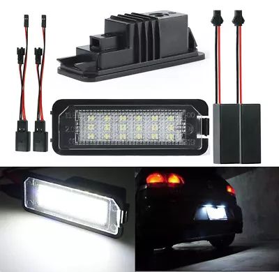 $14.95 • Buy For VW GOLF MK4 5 6 PASSAT EOS CC Polo White Bumper LED License Plate Tag Lights