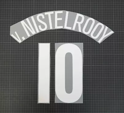 VAN NISTELROOY #10 2004-2006 Player Size Champions League White Nameset Plastic • $11.34