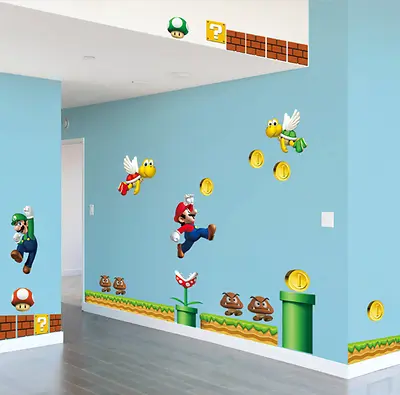 £7.95 • Buy Large Super Mario Wall Decal Stickers Children Kids Bedroom Vinyl Home Decor Art