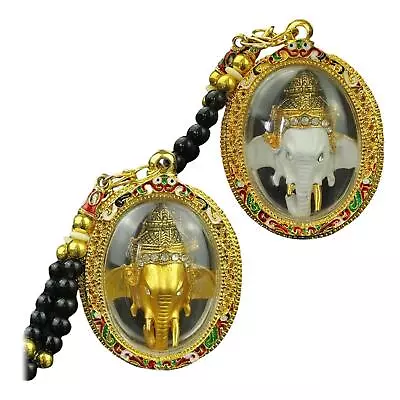 Thai Buddha Amulet Pendant Ganesha Statue Necklace Talisman For Bless Wish • $30.89