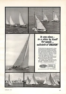 1965 Dacron Sailcloth  Vintage Print Ad A6 • $14.99