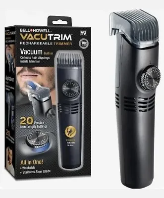 $23.99 • Buy Bell And Howell 8760 VacuTrim Vacuum Hair Trimmer Rechargeable Shave Cordless