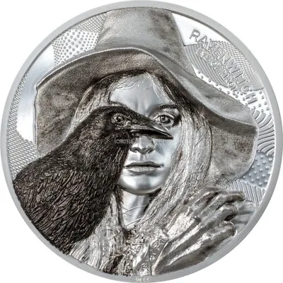 Raven Witch Eye Of Magic 2 Oz Silver Coin Cook Islands 2022 • £196.59