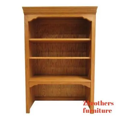 Ethan Allen Chippendale Canterbury Oak Dresser Hutch Top Shelf A • $399