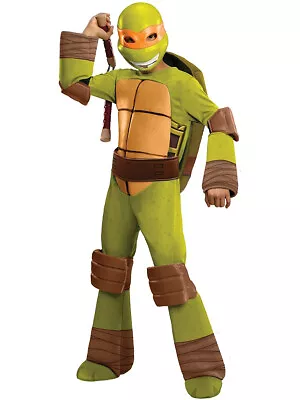 Teenage Mutant Ninja Turtles Animation Michelangelo Dlx Boy's Costume Small 4-6 • $43.98