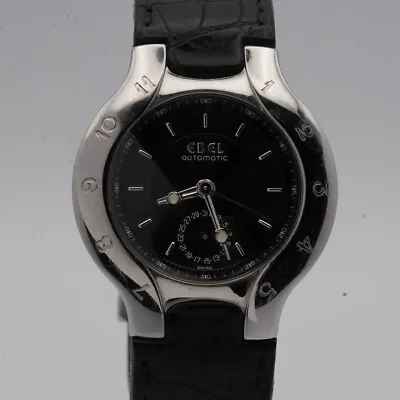 $853.75 • Buy Ebel Lichine Men's Watch Automatic 1 5/16in Leather Band Steel 9963970 Rare