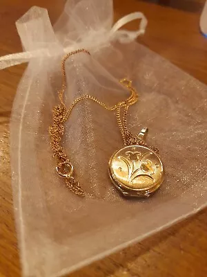 Vintage 14ct Rolled Gold Locket Necklace  • £35