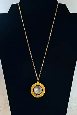 Vintage Elvis Presley Spinner Necklace ~ King Of Rock Globe • $15