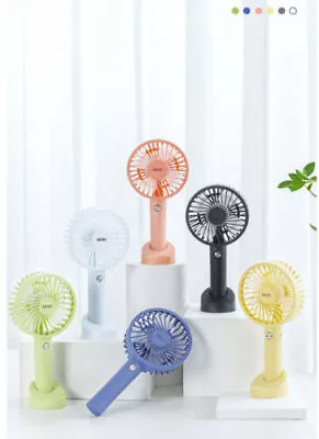 Mini Portable Hand-Held Small 3 Speed Cooling Cooler USB Rechargeable Desk Fan • £5.99