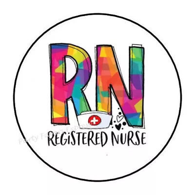 30 Rn Registered Nurse Envelope Seals Labels Party Favors Stickers 1.5   • $1.95