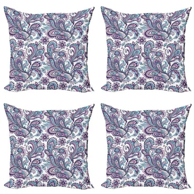 Paisley Pillow Cushion Set Of 4 Bohemic Floral Country • £22.99