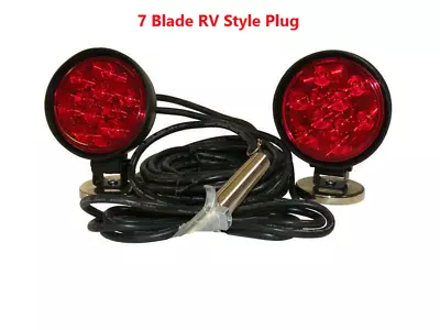 Custer LED Heavy Duty Magnetic Towing Lights 70# Magnets- 7 Blade RV Style Plug • $110
