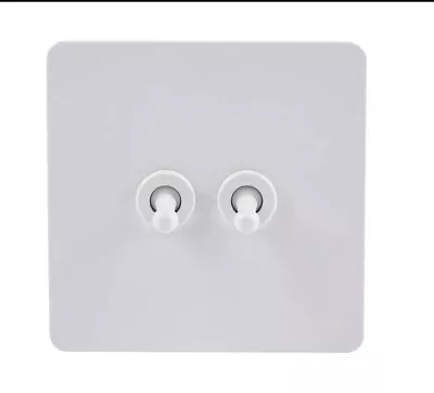 Schneider Electric Ultimate Screwless Flat Plate Double Toggle 2 Way Light • £49.99