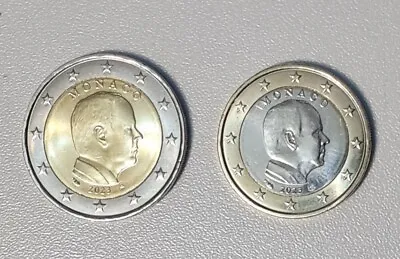 Monaco 1€ + 2€ Euro Coins ~ UNCIRCULATED~ Monte Carlo ~ 2023 Prince Rainier III • $9.93